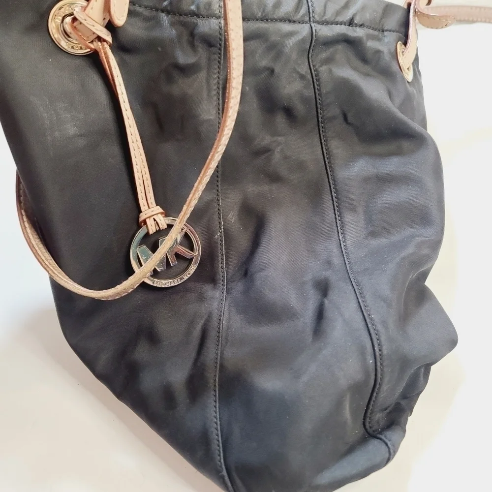 Michael Kors Black North South Nylon Tote Purse